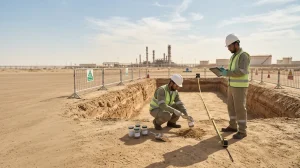 عينات التحقق بعد معالجة التربة